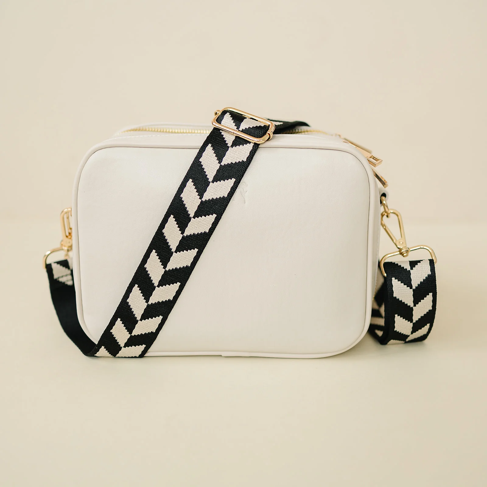 Classic Herringbone Crossbody Bag Strap (Gold) - Image 3